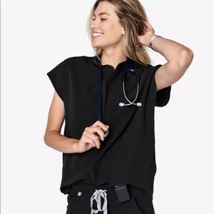 FIGS Women's Mandarin Collar Scrub Top MEDIUM NWOT